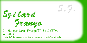 szilard franyo business card